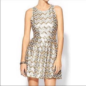 Ark & CO Sequins chevron party dress